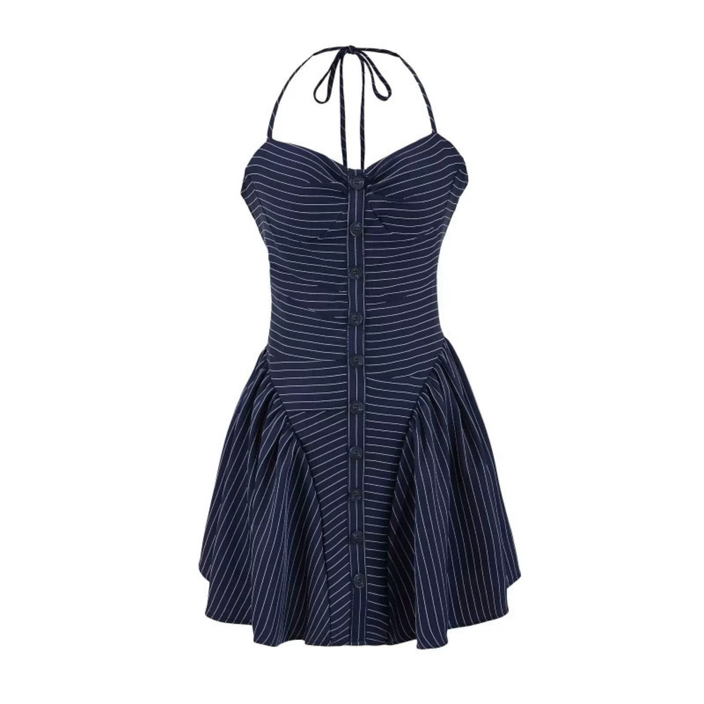 ZARA Striped Slim Fit Strappy Midi Dress